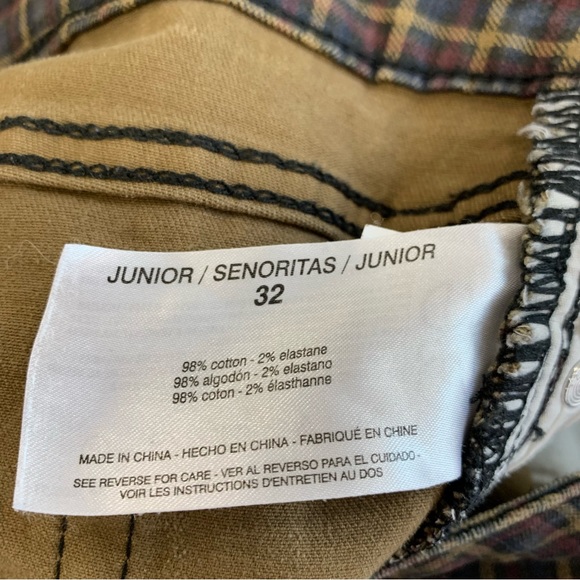 Ella Moss High-Rise Plaid Skinny Ankle Jeans - Picture 8 of 12